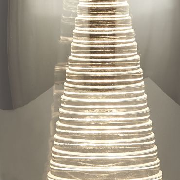Searchlight Cyclone - tafellamp - Ø 11,5 x 20,5 cm - 6W LED incl. - chroom en gerookt glas