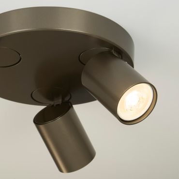 Projectlight Phoebe - opbouwspot 3L -  Ø 21 x 7 cm - brons