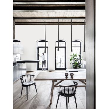Nova Luce Goccio - hanglamp - 110 x 4,5 x 160 cm - 5 x 7W LED incl. - zwart