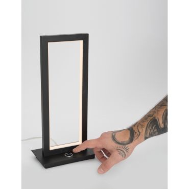 Nova Luce Wenna - tafellamp - 17,5 x 10 x 36 cm - 3 stappen dimmer - 12W LED incl. - mat zwart