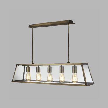 Searchlight Voyager - hanglamp - 90 x 20 x 100 cm - antiek messing