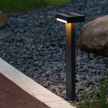 Lutec Conroy - tuinpaal - 22,5 x 15,5 x 71,5 cm - 17,8W LED incl. - IP44 - antraciet