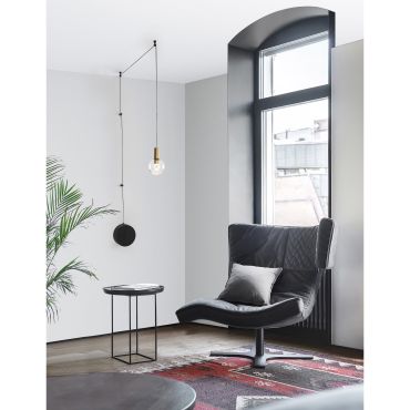 Nova Luce Belar - hanglamp - Ø 10 x 300 cm - 4,8W LED incl. - messing en transparant