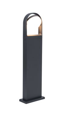 Lutec Fele - tuinpaal - 7,5 x 20 x 70 cm - 13,5W LED incl. - IP54 - donkergrijs