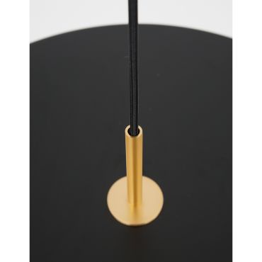 Nova Luce Vetro - hanglamp - Ø 50 x 130 cm - 37W LED incl. - mat zwart