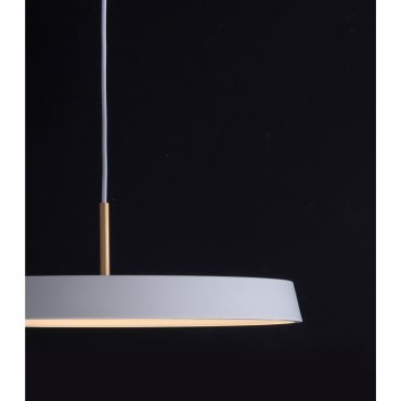 Nova Luce Vetro - hanglamp - Ø 50 x 130 cm - 37W LED incl. - mat wit