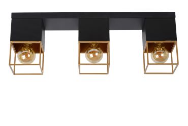 Lucide Rixt - plafondverlichting - 54 x 10 x 18 cm - zwart