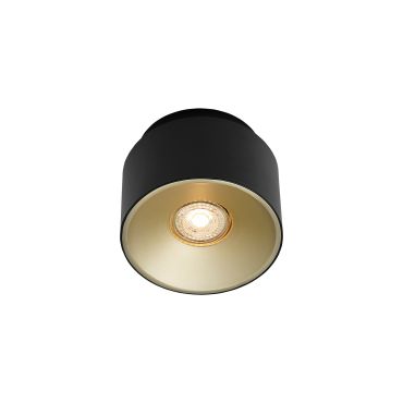 Nordlux Torone - opbouwspot - Ø 13,6 x 10,6 cm - zwart met goud