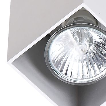 Maxlight Pet Square - plafondverlichting - Ø 7 x 9 cm - wit