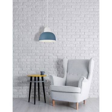 Nova Luce Victoria - hanglamp - Ø 26 x 120 cm - blauw en wit