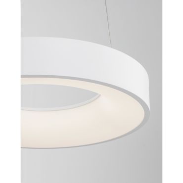Nova Luce Rando Thin - hanglamp - Ø 38 x 120 cm - 30W dimbare LED incl. - zandwit