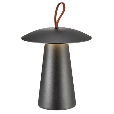 Nordlux Ara To-Go 2 - buiten tafellamp op batterijen - Ø 19,7 x 29,2 cm - 2W dimbare LED incl. - IP54 - zwart