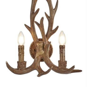 Searchlight Stag - wandverlichting - 36 x 46 cm - bruin