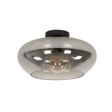 Vico Elevate Glass - plafondlamp - Ø 40 x 22 cm - gerookt glas