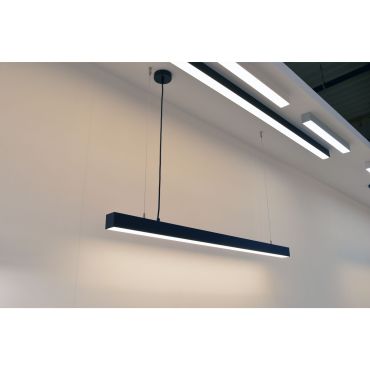 Lichtkoning Line - hanglamp - 5,3 x 5,3 cm profiel - 28,8W LED per meter - zwart