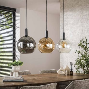 Vico Sfera - hanglamp - 95 x 9 x 150 cm - artic zwart
