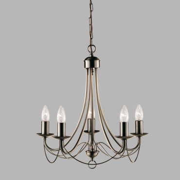 Searchlight Maypole - luster - Ø 46 x 100 cm - antiek messing