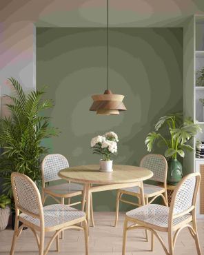 Maxlight Kioto - hanglamp - Ø 34 x 175 cm - licht en donkerbruin