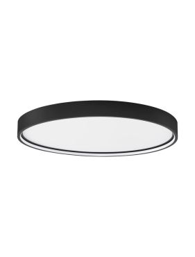 Nova Luce Olaf - plafondlamp - Ø 60 x 5 cm - 60W dimbare LED incl. - zandzwart