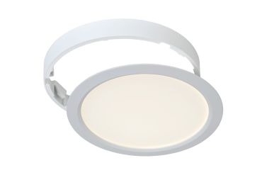 Lucide Tendo - plafondlamp/inbouwspot - Ø 22,5 x 3 cm - 18W LED incl. - wit