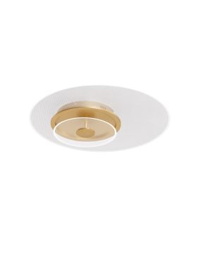 Nova Luce Copo - plafondlamp - Ø 60 x 9,6 cm - 35W dimbare LED incl. - messing goud