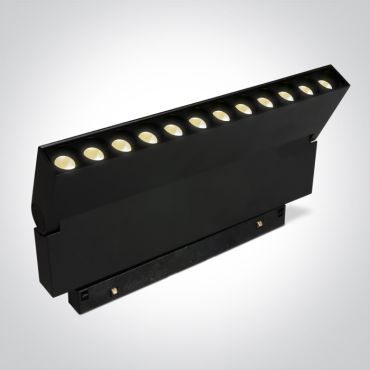 ONE Light magnetisch railsysteem MINI &amp; MIDI - kantelbare linear - railspot - 24,8 x 2,5 x 12 cm - 20W LED incl. - zwart