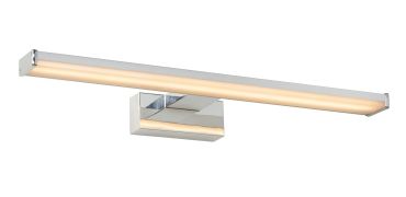 Lucide Onno - spiegelverlichting badkamer - 60 x 12,1 x 4,2 cm - 11W LED incl. - IP44 - mat chroom