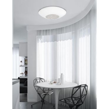 Nova Luce Era - plafondverlichting - Ø 40 x 9 cm - wit